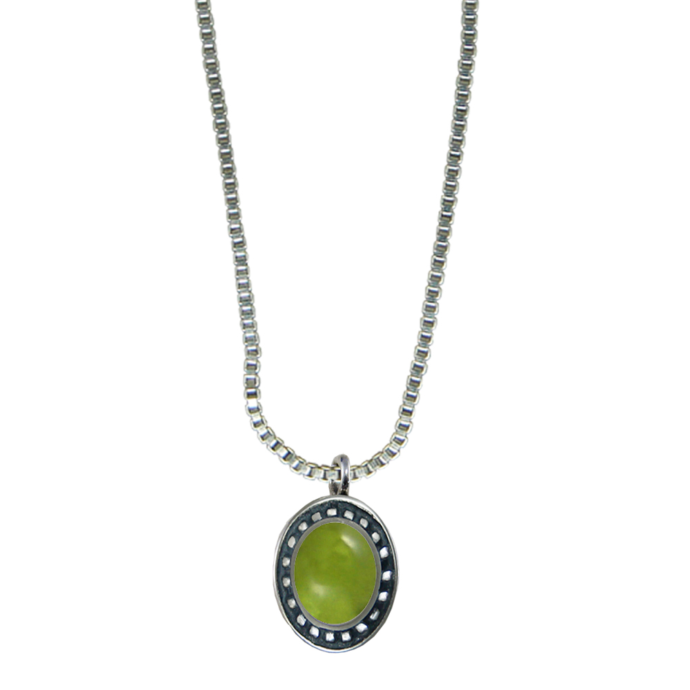 Sterling Silver Little Peridot Pendant Necklace